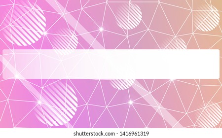 Decorative background with triangles, line, circle, space for text. Bright background for poster, banner, flyer. Vector illustration. Creative gradient color