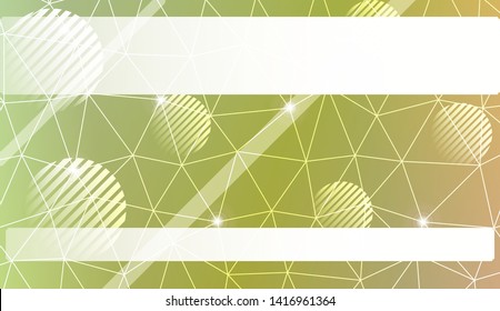 Decorative background with triangles, line, circle, space for text. Bright background for poster, banner, flyer. Vector illustration. Creative gradient color