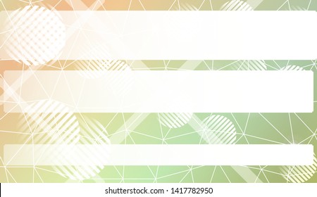 Decorative background with triangles, line, circle, space for text. Bright background for poster, banner, flyer. Vector illustration. Creative gradient color