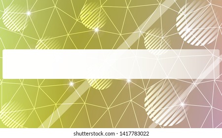 Decorative background with triangles, line, circle, space for text. Bright background for poster, banner, flyer. Vector illustration. Creative gradient color
