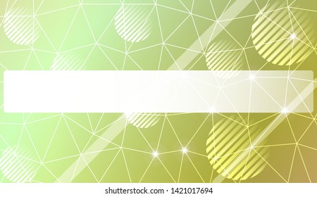 Decorative background with triangles, line, circle, space for text. Bright background for poster, banner, flyer. Vector illustration. Creative gradient color