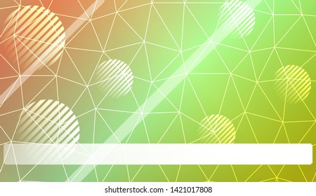 Decorative background with triangles, line, circle, space for text. Bright background for poster, banner, flyer. Vector illustration. Creative gradient color