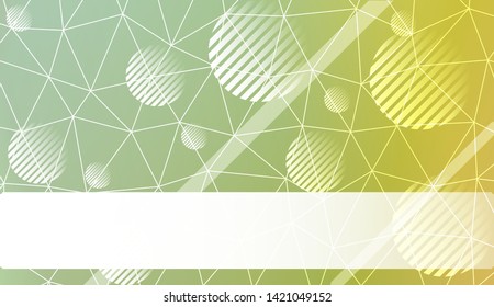 Decorative background with triangles, line, circle, space for text. Bright background for poster, banner, flyer. Vector illustration. Creative gradient color