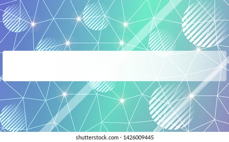 Decorative background with triangles, line, circle, space for text. Bright background for poster, banner, flyer. Vector illustration. Creative gradient color