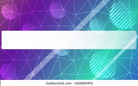 Decorative background with triangles, line, circle, space for text. Bright background for poster, banner, flyer. Vector illustration. Creative gradient color