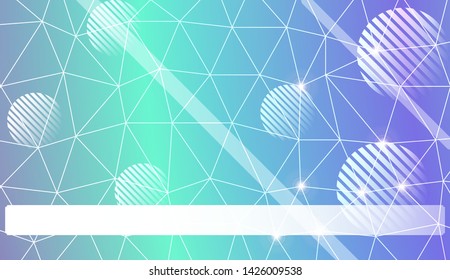 Decorative background with triangles, line, circle, space for text. Bright background for poster, banner, flyer. Vector illustration. Creative gradient color