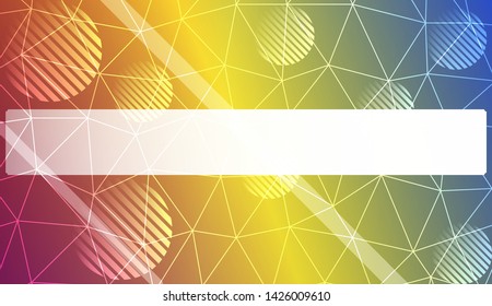 Decorative background with triangles, line, circle, space for text. Bright background for poster, banner, flyer. Vector illustration. Creative gradient color