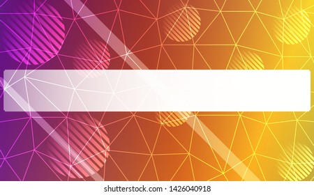 Decorative background with triangles, line, circle, space for text. Bright background for poster, banner, flyer. Vector illustration. Creative gradient color