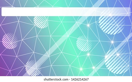 Decorative background with triangles, line, circle, space for text. Bright background for poster, banner, flyer. Vector illustration. Creative gradient color