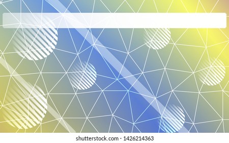 Decorative background with triangles, line, circle, space for text. Bright background for poster, banner, flyer. Vector illustration. Creative gradient color