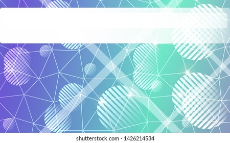 Decorative background with triangles, line, circle, space for text. Bright background for poster, banner, flyer. Vector illustration. Creative gradient color