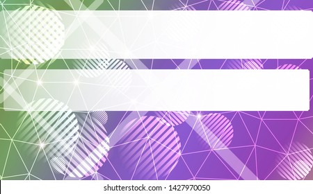 Decorative background with triangles, line, circle, space for text. Bright background for poster, banner, flyer. Vector illustration. Creative gradient color