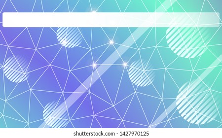 Decorative background with triangles, line, circle, space for text. Bright background for poster, banner, flyer. Vector illustration. Creative gradient color