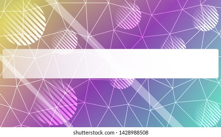 Decorative background with triangles, line, circle, space for text. Bright background for poster, banner, flyer. Vector illustration. Creative gradient color