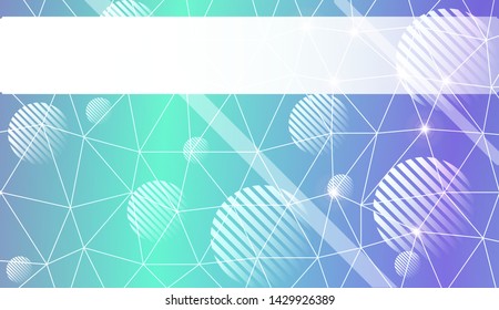 Decorative background with triangles, line, circle, space for text. Bright background for poster, banner, flyer. Vector illustration. Creative gradient color