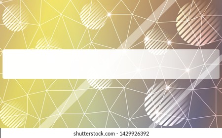 Decorative background with triangles, line, circle, space for text. Bright background for poster, banner, flyer. Vector illustration. Creative gradient color