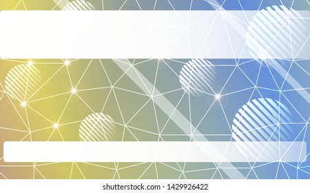 Decorative background with triangles, line, circle, space for text. Bright background for poster, banner, flyer. Vector illustration. Creative gradient color
