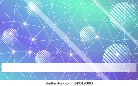 Decorative background with triangles, line, circle, space for text. Bright background for poster, banner, flyer. Vector illustration. Creative gradient color