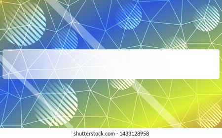 Decorative background with triangles, line, circle, space for text. Bright background for poster, banner, flyer. Vector illustration. Creative gradient color