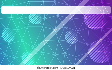 Decorative background with triangles, line, circle, space for text. Bright background for poster, banner, flyer. Vector illustration. Creative gradient color