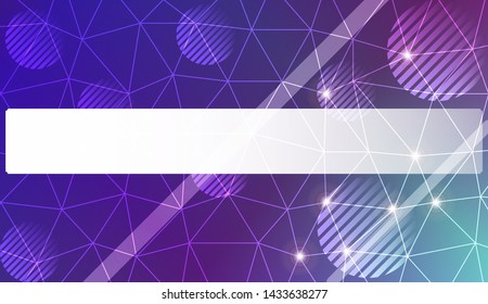 Decorative background with triangles, line, circle, space for text. Bright background for poster, banner, flyer. Vector illustration. Creative gradient color