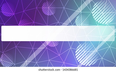 Decorative background with triangles, line, circle, space for text. Bright background for poster, banner, flyer. Vector illustration. Creative gradient color