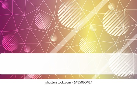 Decorative background with triangles, line, circle, space for text. Bright background for poster, banner, flyer. Vector illustration. Creative gradient color