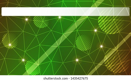 Decorative background with triangles, line, circle, space for text. Bright background for poster, banner, flyer. Vector illustration. Creative gradient color