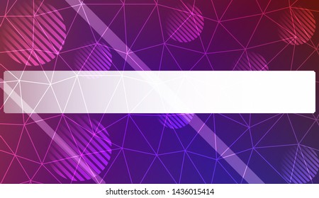 Decorative background with triangles, line, circle, space for text. Bright background for poster, banner, flyer. Vector illustration. Creative gradient color