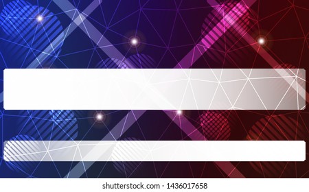 Decorative background with triangles, line, circle, space for text. Bright background for poster, banner, flyer. Vector illustration. Creative gradient color