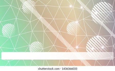 Decorative background with triangles, line, circle, space for text. Bright background for poster, banner, flyer. Vector illustration. Creative gradient color