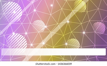 Decorative background with triangles, line, circle, space for text. Bright background for poster, banner, flyer. Vector illustration. Creative gradient color