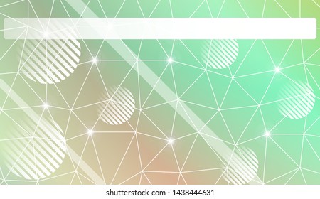 Decorative background with triangles, line, circle, space for text. Bright background for poster, banner, flyer. Vector illustration. Creative gradient color