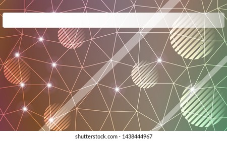Decorative background with triangles, line, circle, space for text. Bright background for poster, banner, flyer. Vector illustration. Creative gradient color
