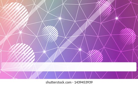Decorative background with triangles, line, circle, space for text. Bright background for poster, banner, flyer. Vector illustration. Creative gradient color