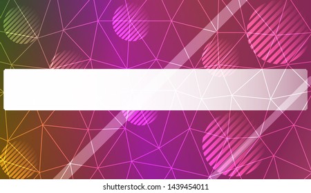 Decorative background with triangles, line, circle, space for text. Bright background for poster, banner, flyer. Vector illustration. Creative gradient color