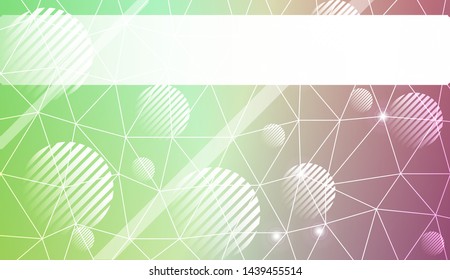 Decorative background with triangles, line, circle, space for text. Bright background for poster, banner, flyer. Vector illustration. Creative gradient color