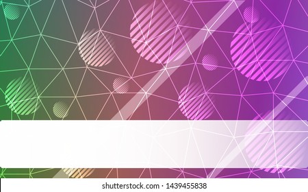 Decorative background with triangles, line, circle, space for text. Bright background for poster, banner, flyer. Vector illustration. Creative gradient color