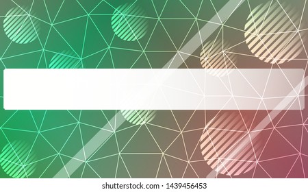 Decorative background with triangles, line, circle, space for text. Bright background for poster, banner, flyer. Vector illustration. Creative gradient color