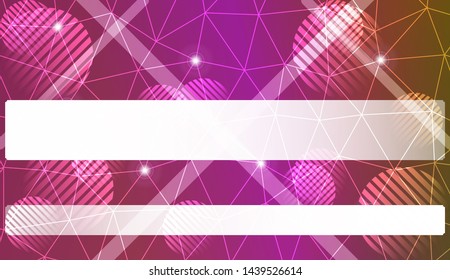 Decorative background with triangles, line, circle, space for text. Bright background for poster, banner, flyer. Vector illustration. Creative gradient color