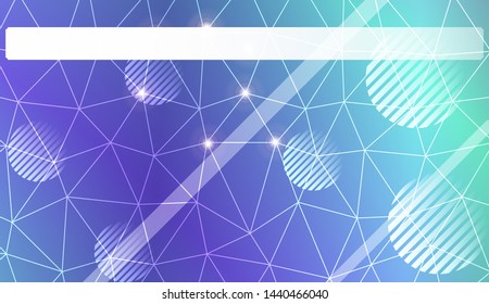 Decorative background with triangles, line, circle, space for text. Bright background for poster, banner, flyer. Vector illustration. Creative gradient color
