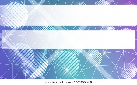 Decorative background with triangles, line, circle, space for text. Bright background for poster, banner, flyer. Vector illustration. Creative gradient color