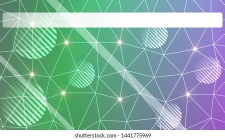 Decorative background with triangles, line, circle, space for text. Bright background for poster, banner, flyer. Vector illustration. Creative gradient color