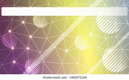 Decorative background with triangles, line, circle, space for text. Bright background for poster, banner, flyer. Vector illustration. Creative gradient color