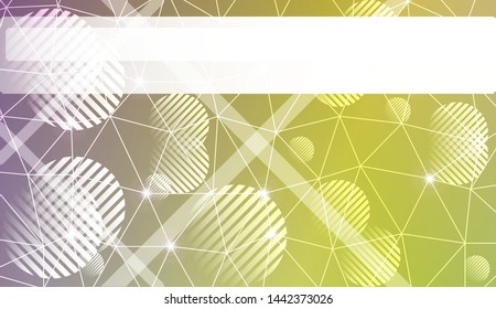 Decorative background with triangles, line, circle, space for text. Bright background for poster, banner, flyer. Vector illustration. Creative gradient color