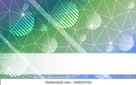 Decorative background with triangles, line, circle, space for text. Bright background for poster, banner, flyer. Vector illustration. Creative gradient color