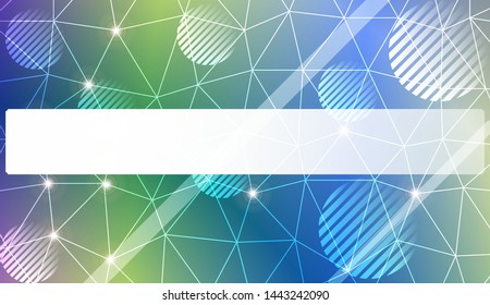 Decorative background with triangles, line, circle, space for text. Bright background for poster, banner, flyer. Vector illustration. Creative gradient color