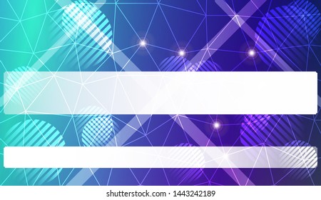 Decorative background with triangles, line, circle, space for text. Bright background for poster, banner, flyer. Vector illustration. Creative gradient color