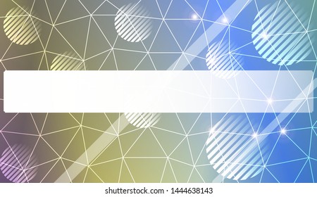 Decorative background with triangles, line, circle, space for text. Bright background for poster, banner, flyer. Vector illustration. Creative gradient color