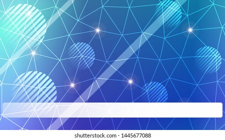 Decorative background with triangles, line, circle, space for text. Bright background for poster, banner, flyer. Vector illustration. Creative gradient color